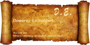 Demény Erzsébet névjegykártya